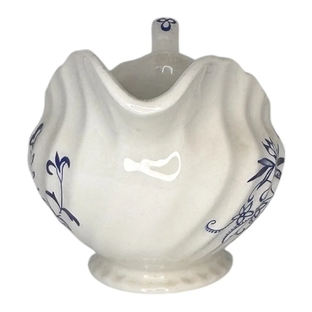 Blue Nordic Gravy Boat Made in England Blue and White Floral Onion Pattern Sauce